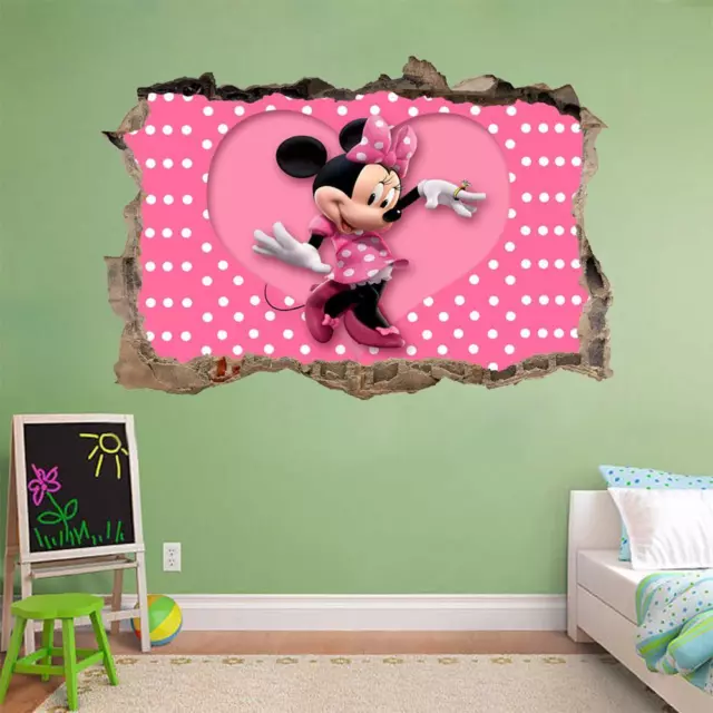 Minnie Mouse Disney Smashed Wall Decal Graphic Sticker Home Decor Art Mural J192