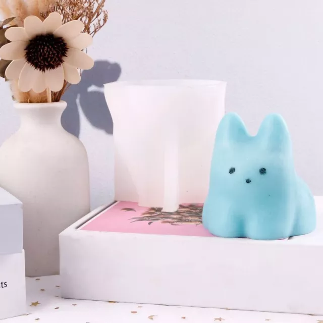 Cute Cat Jelly Mold 3D Candle Mould Baking Accessories Pudding Mold  DIY