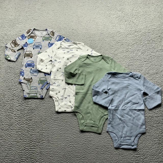 Carters Bodysuit Baby Boys 18 Months 4 Piece Printed Long Sleeve Winter Outdoors