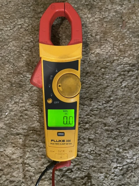 Fluke 335 True RMS Clamp Meter Digital Amp Multimeter 600V Cat III Leads Ohms