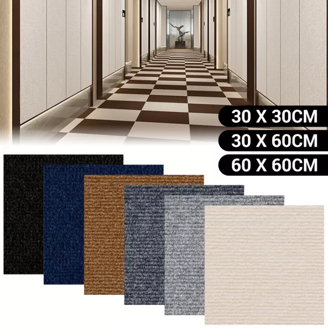 Self Adhesive Carpet Tiles Commercial Office Home Shop Retail Flooring 3 Sise AU