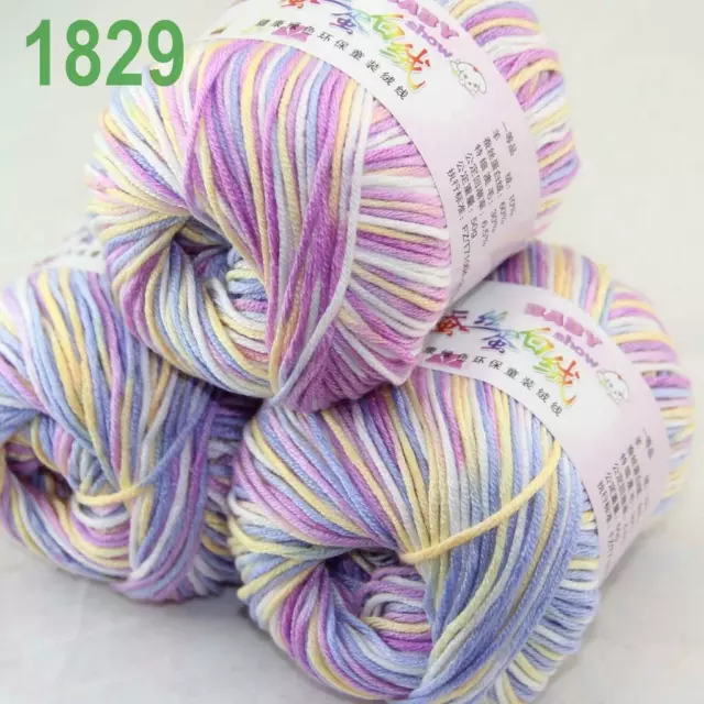 Sale 3 Balls x 50g DK Baby Soft Cashmere Silk Wool Hand Knitting Crochet Yarn 29