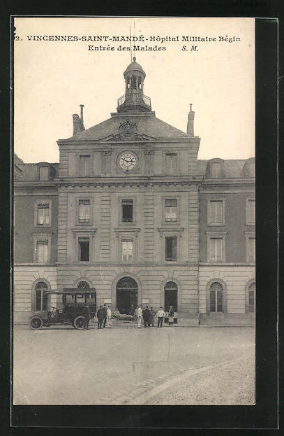 CPA Vincennes-Saint-Mandé, Bégin Military Hospital, Entrance des Sick