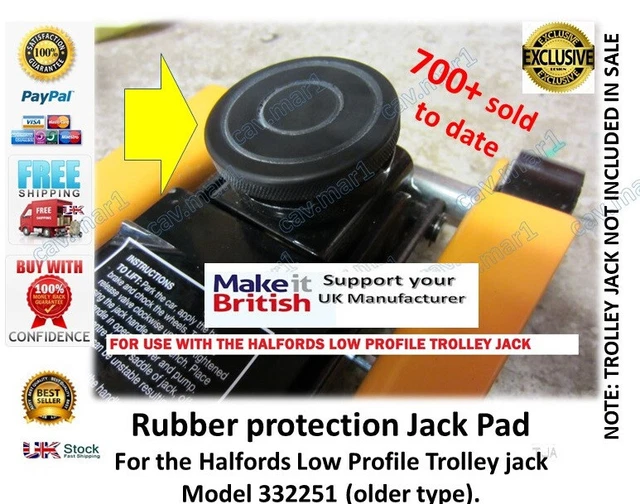 JACK PAD HALFORDS LOW PROFILE Trolley jack (old) Rubberpad jacking Pad