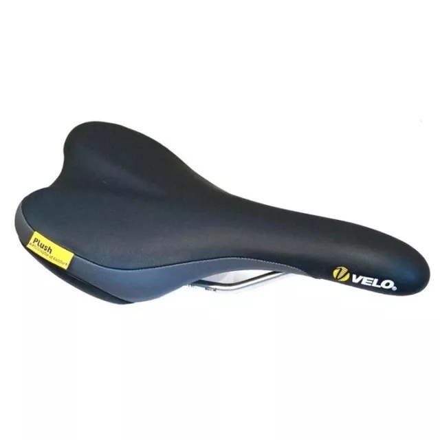 Velo Plush Gel Sport Saddle —  Black —AUS STOCK— Bike Seat MTB Road