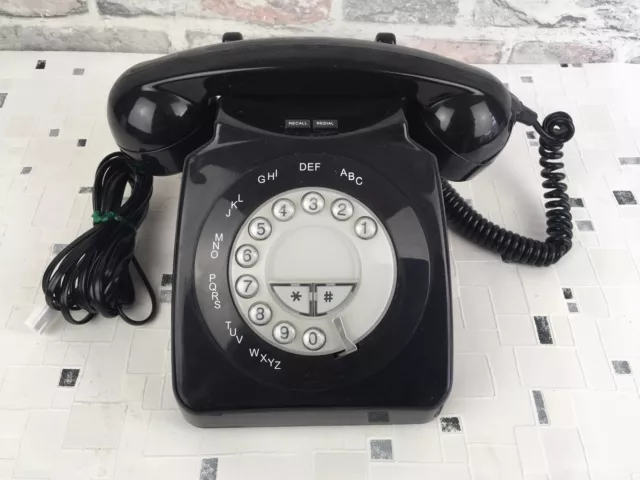 Geemarc Mayfair Push Button Telephone Black Vintage / Retro Style Working Order