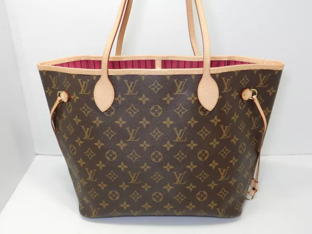Authentic Louis Vuitton M41178 Monogram Neverfull MM Tote Bag Pivoine From  Japan