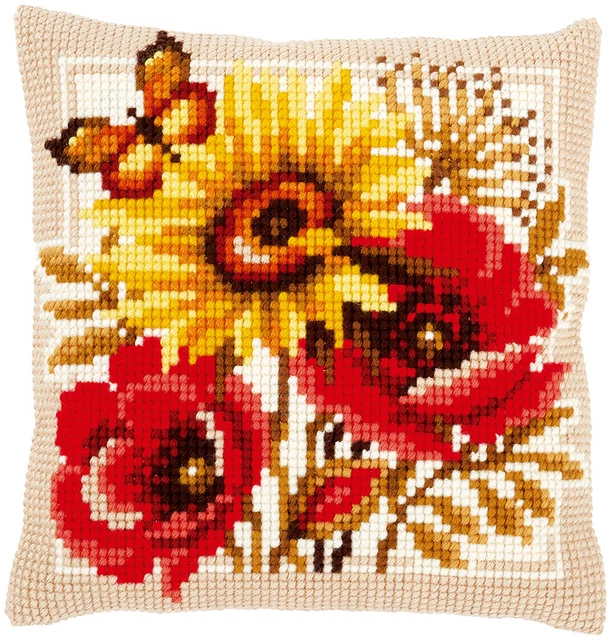 Vervaco Kreuzstichkissenpackung "Mohn-& Girasol" PN-0156043