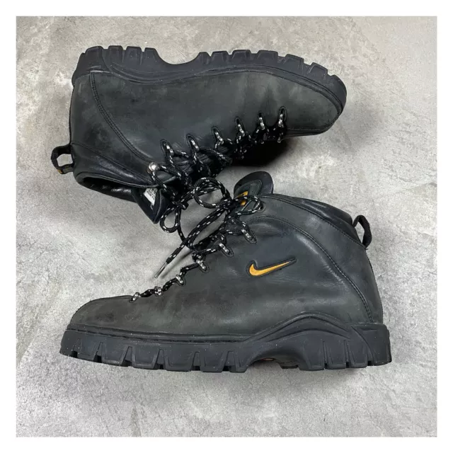90S VTG NIKE ACG BOOTS Shoes Hiking Trail Men s 10 Black 1998