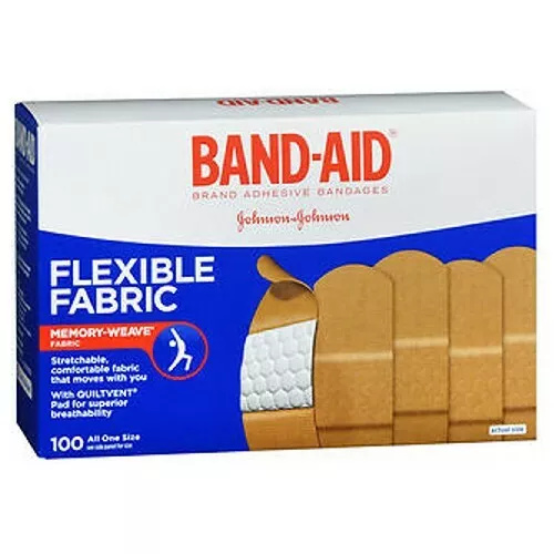 Band-Aid Flexible Tela Adhesivo Vendas Todos Talla Única 100 Cada Por Band-Aid