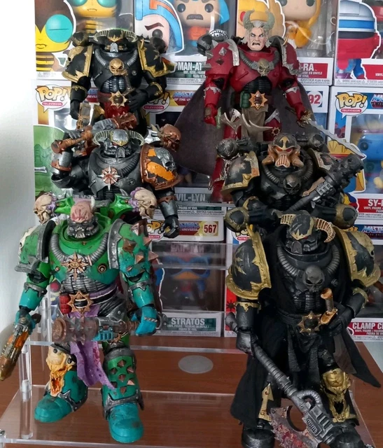 MCFARLANE WARHAMMER 40K Custom Chaos Space Marine Squad 6× Figure Job ...