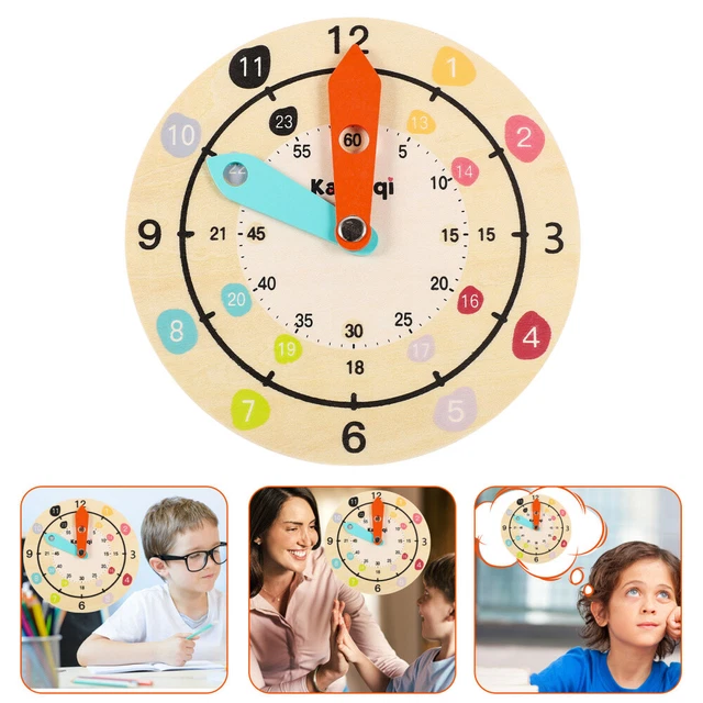 Horloge Murale Enfant Réveil Educatif Enfant Horloge Murale Éducative Pour Enfants 20,3 Cm - Apprentissage De L'Heure, Silencieuse, Design Mignon - Chambre Enfant Horloge Enfant Apprentissage
