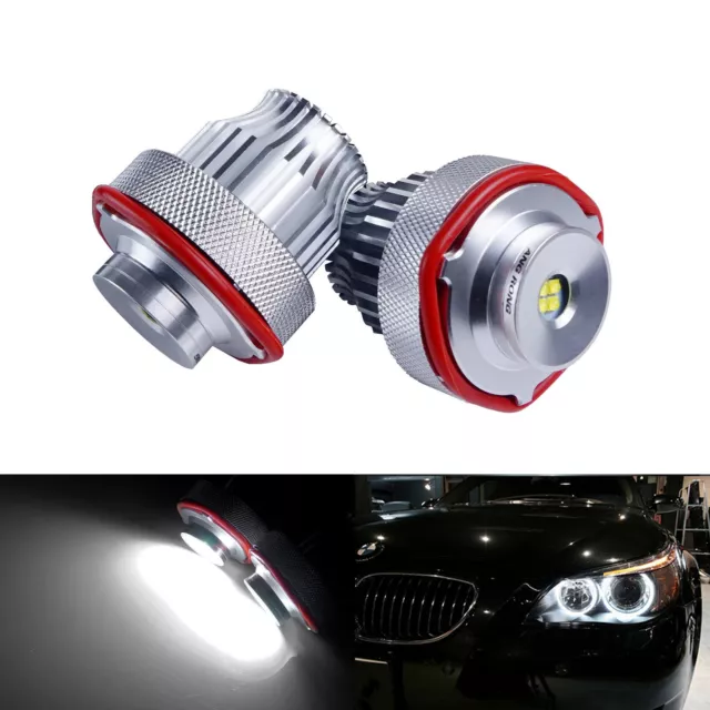 PAIR 40W LED BMW 5-Series E60 E61 LCI Angel Eyes Halo Rings Headlight Lamp  White $36.88 - PicClick