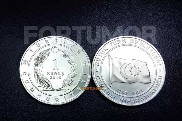 Turkey 1 Kurus 2015 2016 Ottoman Empire (1299 - 1922) Unc Commemorative Coin #16