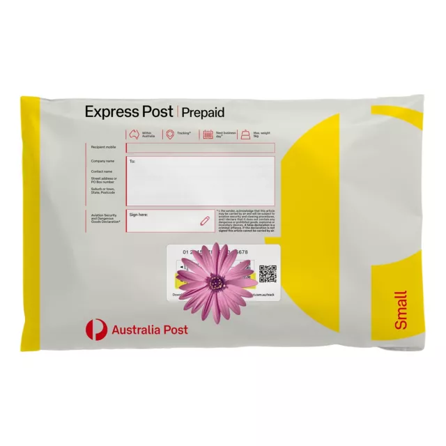 10x Small Express Prepaid Satchel Australia Post Up to 5KG Parcel Post Tracking