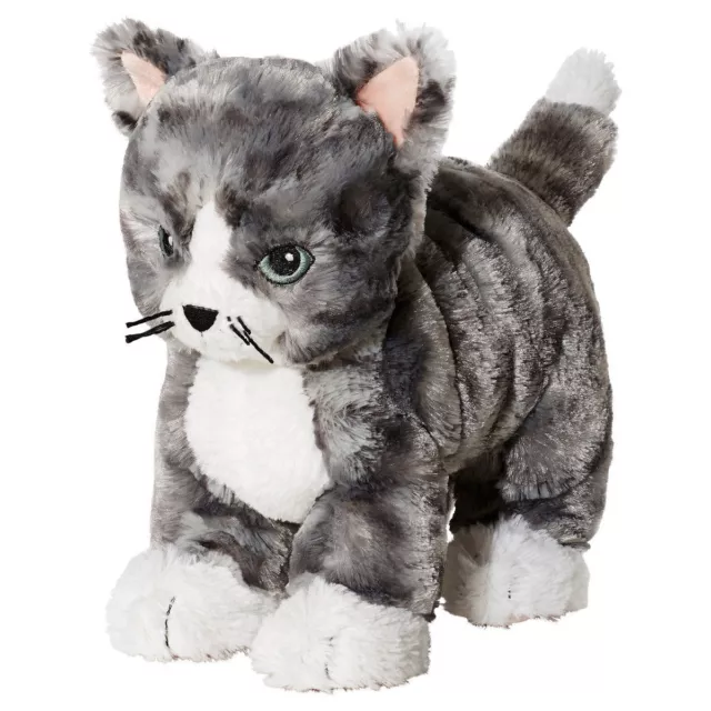 IKEA LILLEPLUTT peluche gato gris/blanco