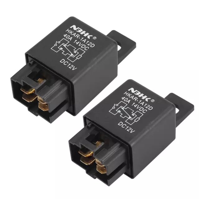 2 Pcs Z1507091/4 4 Pin DC 12V 40A Universal Car Vehicle Motor Fuse Relay Switch