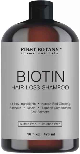 Hair Regrowth & Anti Hair Loss Shampoo 16 Fl Oz w/ DHT Blockers for Men & Women
