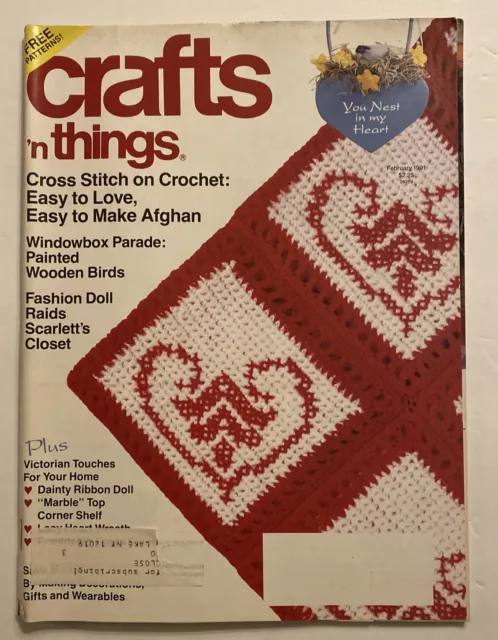 Vintage Crafts ‘n Things Magazine, February 1991 With Pattern Section