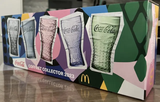 Coffret Collector Verres Coca Mcdo 2023 - 5 Glasses of McDonalds restaurant 2023