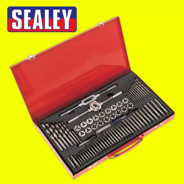 Sealey Tools AK3076 Metric Tap Wrench & Split Die Set Coarse & Fine 76 Piece