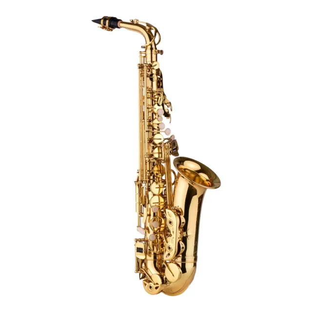 AS200 Eb Alto Saxophone Brass Lacquered Sax Wind Instrument With Carry  K2H6