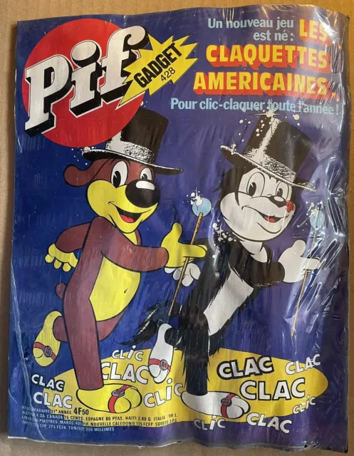 PIF GADGET n°428 # SOUS BLISTER AVEC GADGET LES CLAQUETTES AMERICAINES