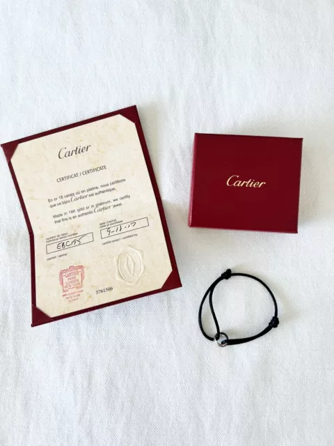 Cartier Trinity Bracelet - White Gold & Ceramic w/ Authentication & Box