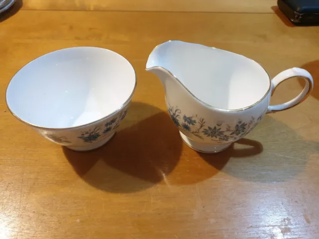 Vintage Colclough Braganza Bone China ~ Milk Jug & Sugar Bowl