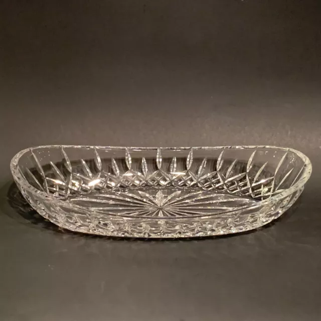 Vintage Waterford Crystal Lismore Oval Celery Dish Hand Blown in Ireland 10.75"