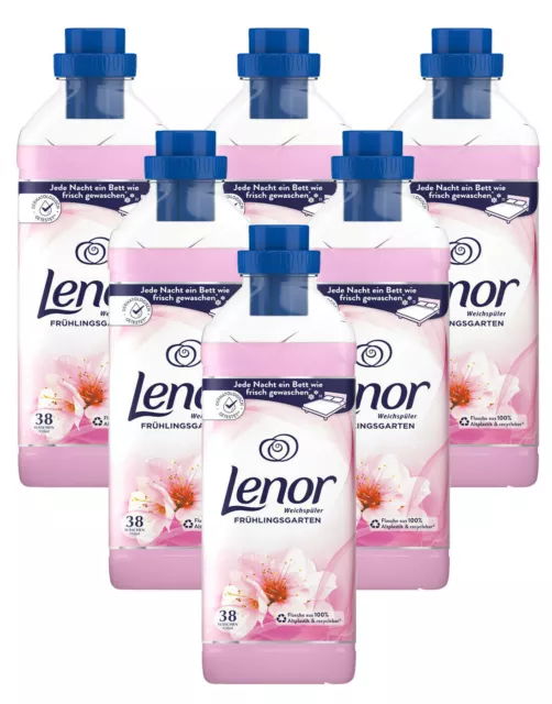 6x Lenor Lavage Adoucisseur Frühlingsgarten – Chaque 38 Wl , 950ml