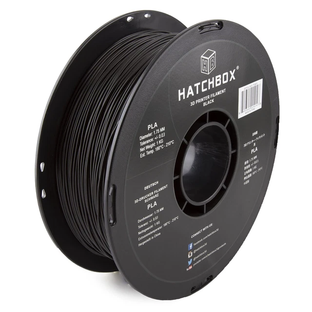HATCHBOX PLA 3D Printer Filament, Dimensional Accuracy +/- 0.03 Mm, 1 Kg Spool,