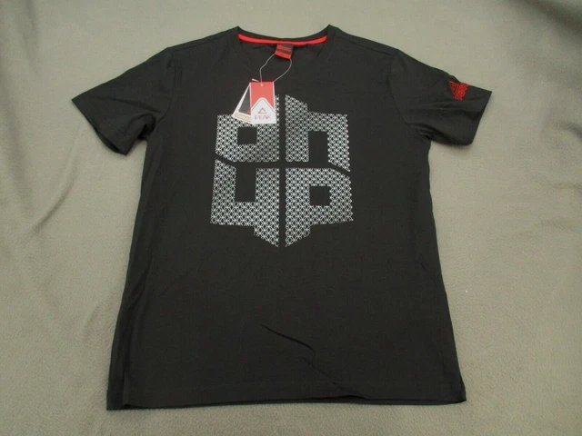 NEW Peak Dwight Howard T-Shirt Youth Black Crew Neck Logo Tee Shirt Boy EU L NWT