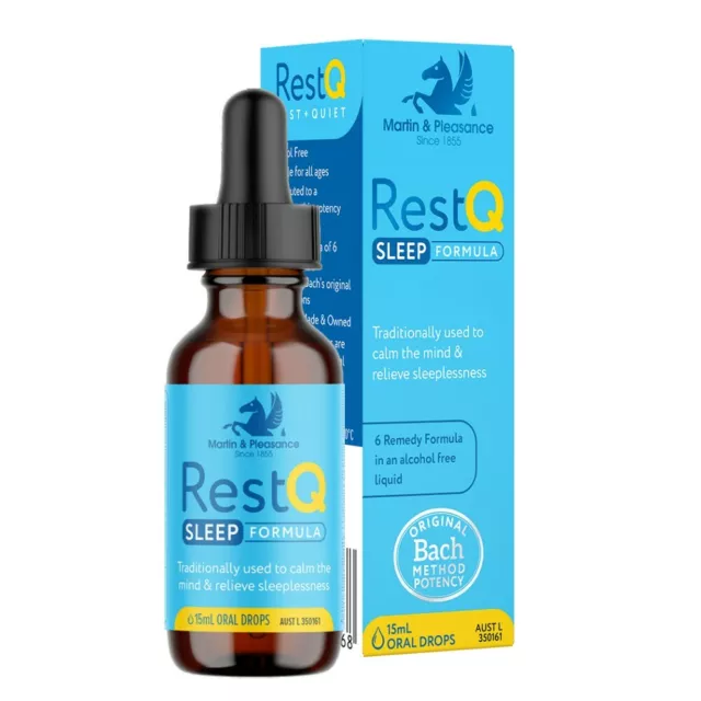 RestQ Sleep Formula 15mL Oral Drops Fall Asleep Sleeplessness Rescue Remedy