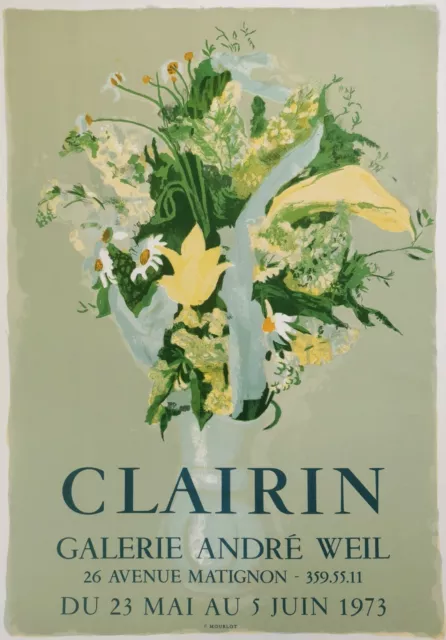 Georges Clairin Affiche Exposition 1973 Galerie André Weil Exhibition Mourlot