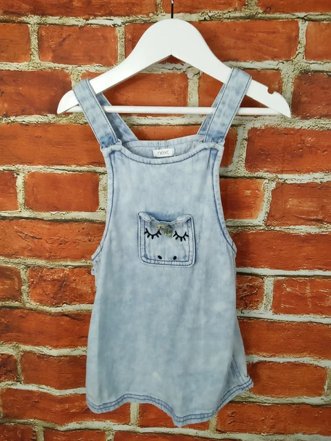 Pacchetto Ragazze Età 2-3 Anni Next Mantaray M&S Pinafore Abito Denim Cotone 98Cm 2