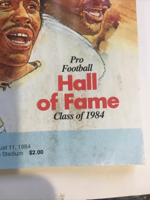 August 11 1984 Gameday Program Bills Vs Patriots 84 Season Preview Hall Of Fame 2