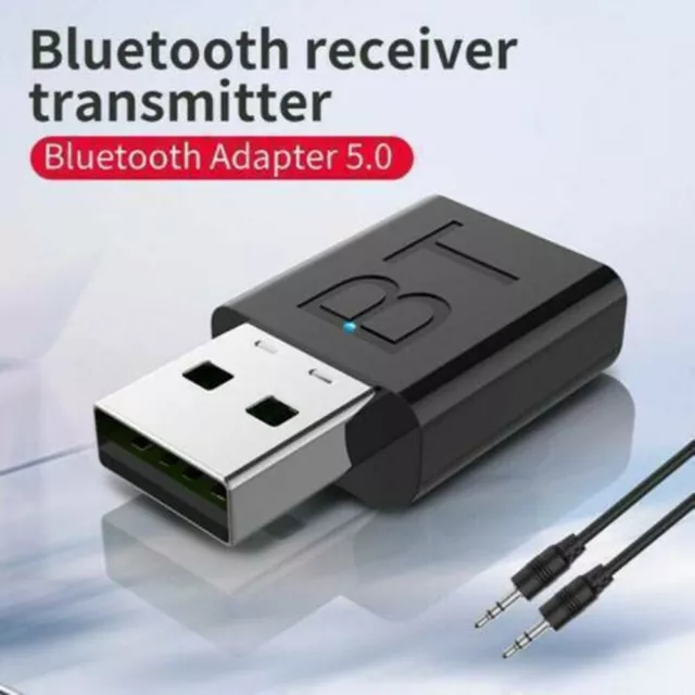 50 Adapter USB 35mm AUX Transmitter Receiver Dual Mode Car TV PC 10m