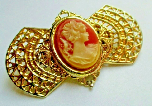 Broche Camée, Vintage, Coquille, Doré, Femme (D'occasion) à pour CHF 42