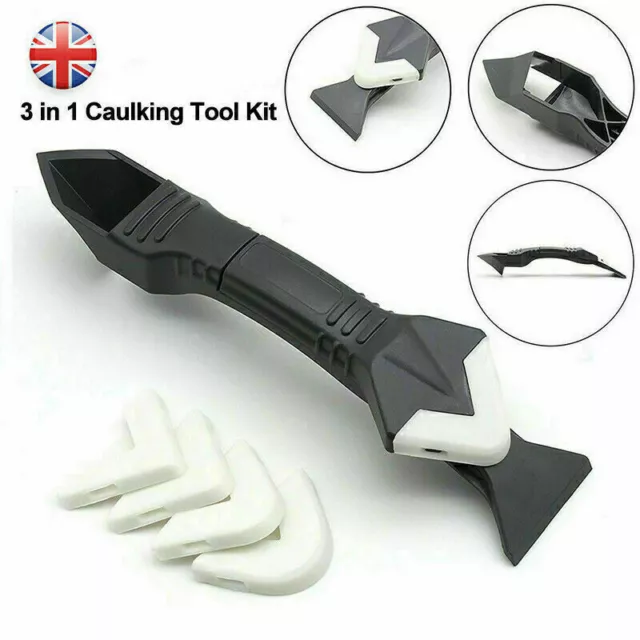 3 in1 Silicone Sealant Remover Tool Kit Finishing Scraper Caulking Mould Removal