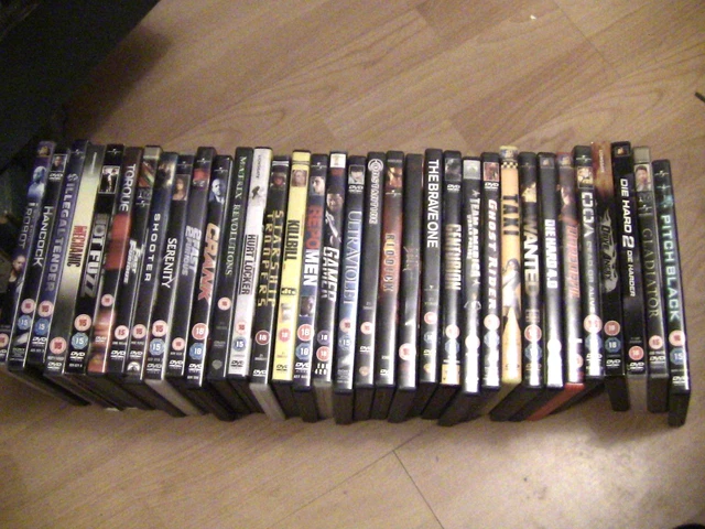 Action Dvd Collection COLLECTION OF 15'S and 18's dvd action films, huge bundle £50.00 ...