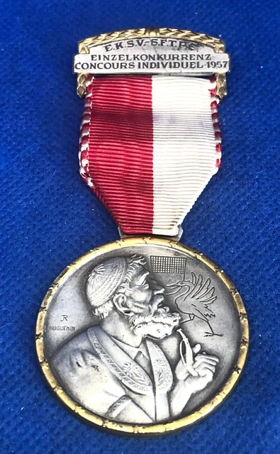 Médaille JODLER CLUB GENÈVE 1918 SIGNÉE HUGUENIN | Kaufen auf