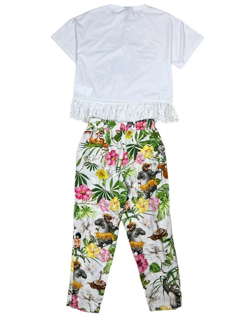 Set Monnalisa RRP £239 ETÀ 2 anni Jungle Pantaloni Top T-shirt A543 2