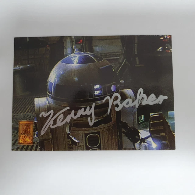 Merlin Star Wars Card 1997 Signed Autograph Card By Kenny Baker Who Played R2-D2