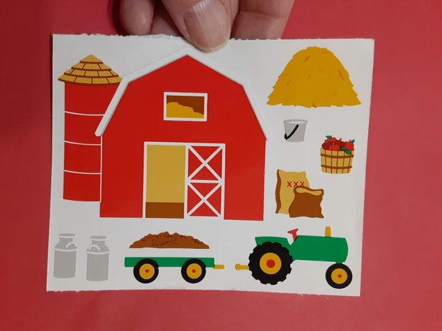 Vintage Mrs.Grossman's farm  large sticker module