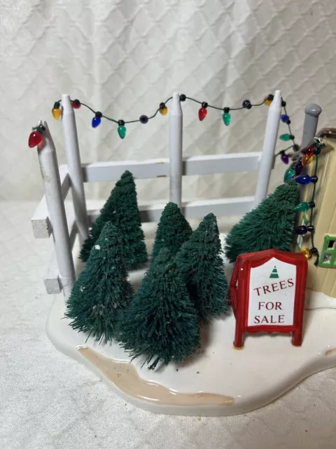Department 56 Snow Village Christmas Tree Lot Accessory 5138-1 Handpainted 1988 2
