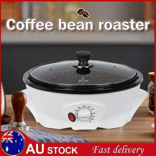 Electric Coffee Bean Roaster Coffee Nut Baking Machine Non-stick Roasting Pot AU