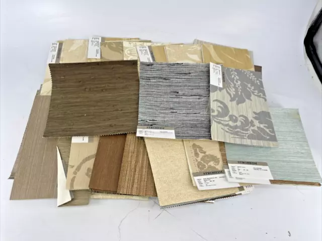 LOT OF OVER 2 LBS Of Assorted Jute and Fiber Wallcovering Samples