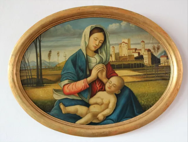 Dipinto Copia  "Madonna Del Prato"  Di Giovanni Bellini