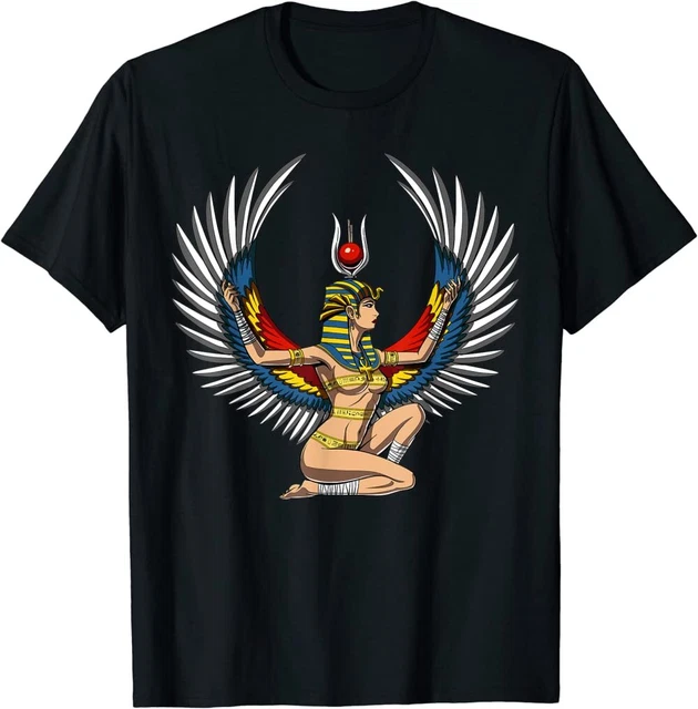 NEW LIMITED Egyptian Goddess Isis Queen Pharaoh Hieroglyphs Mythology T-Shirt